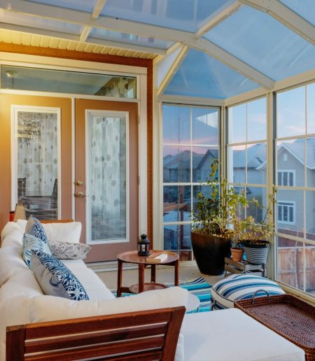 Three Season Sunroom Enclosure White Polycarbonate